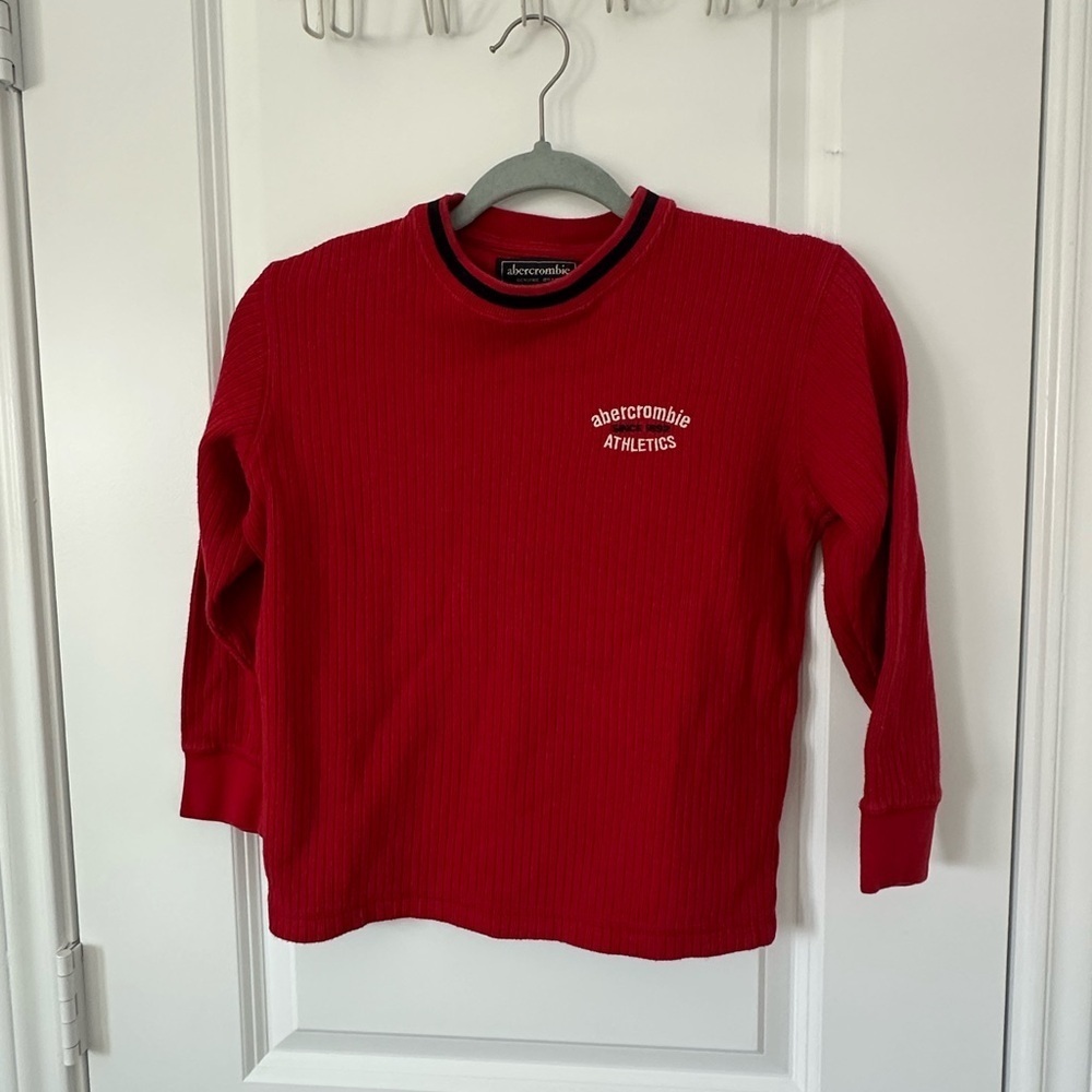 Vintage Abercrombie & Fitch Kids Red Long Sleeve Tee